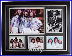 Barry Gibb Signed Autograph 16x12 framed photo display BeeGees Music AFTAL COA