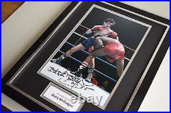 Barry McGuigan SIGNED FRAMED Photo Autograph 16x12 display Boxing + COA AFTAL