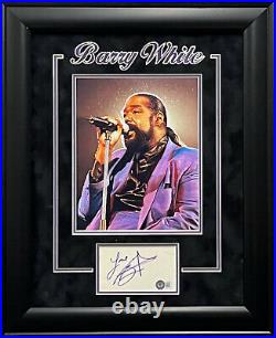 Barry White Authentic Signed Framed Photo Display Autographed, Beckett BAS COA