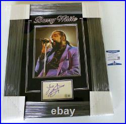 Barry White Authentic Signed Framed Photo Display Autographed, Beckett BAS COA