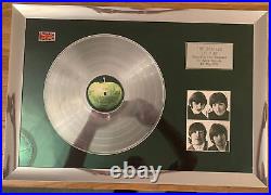 Beatles Framed Signed Picture And Silver Disc