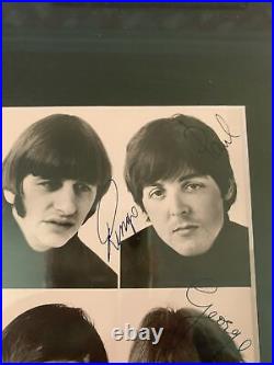 Beatles Framed Signed Picture And Silver Disc