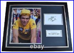 Bernard Hinault Signed Framed Photo Autograph 16x12 display Cycling AFTAL & COA