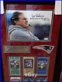 Bill Belichick Autographed Signed New England Patriots Framed 8x10 Photo Brady