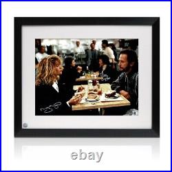 Billy Crystal And Meg Ryan Signed When Harry Met Sally Photo Restaurant. Framed