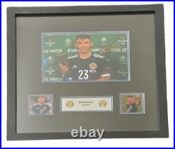 Billy Gilmour signed scotland framed photo Photo proof