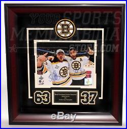 Brad Marchand Patrice Bergeron Boston Bruins Dual Signed Stanley Cup Framed 8x10