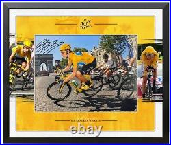 Bradley Wiggins Signed & Framed 16X12 Photo Tour de France Private SIGNING COA
