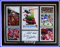 Bruce Grobbelaar Signed Autograph framed 16x12 photo display Liverpool FA 1996