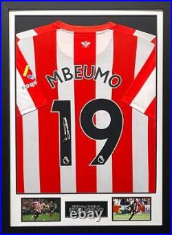 Bryan Mbeumo Signed & Framed Brentford F. C. Jersey AFTAL COA