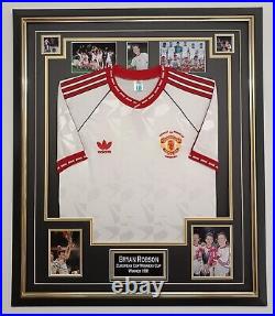 Bryan Robson Signed Photo with Shirt Autographed Jersey Framed Display
