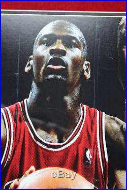 Bulls Michael Jordan Signed Framed 17.5x35.5 Photo LE #97/123 Fanatics & UDA
