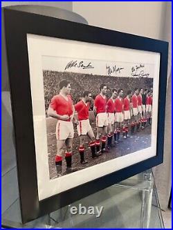 Busby Babes Signed Framed Manchester United Famous Last Photo (54 X 45cm) & COA