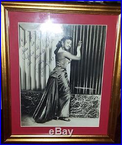 CELIA CRUZ signed FRAMED autograph B/W photo 8x10 Tropicana Nightclub CUBA'59