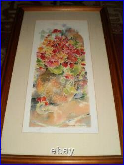 CHARMAINE WILLIAMSON Limited Edition Signed Framed Flowers Print Picture