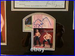 CHRIS FARLEY & PATRICK SWAYZE CHIPPENDALES SIGNED FRAME withBECKETT