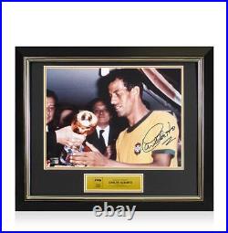 Carlos Alberto Official FIFA World Cup Signed and Framed Brazil Photo 1970 Winn