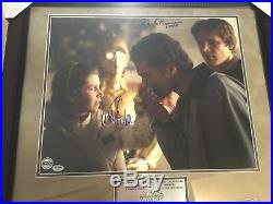 Carrie Fisher Billy Dee Williams Autographed Signed Framed Star Wars 16x20 Photo