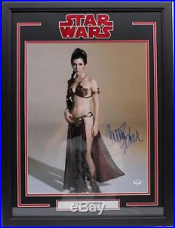 Carrie Fisher Signed Auto Star Wars'leia 16x20 Photo Framed Psa/dna #z29188