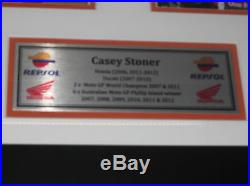 Casey Stoner Signed Repsol Moto Gp Shirt & Photo Set Framed +photo Proof & C. O. A