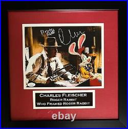 Charles Fleischer signed inscribed 8x10 framed photo Who Framed Roger Rabbit JSA