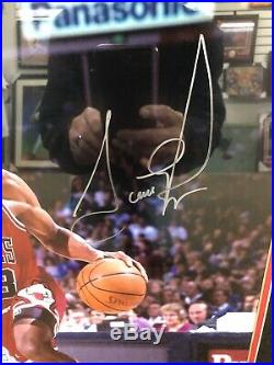 Chicago Bulls Scottie Pippen Signed Autograph 16x20 Photo Framed Steiner COA