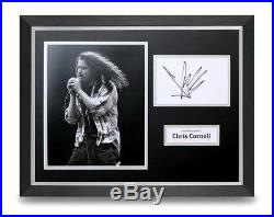 Chris Cornell Signed 16x12 Framed Photo Display Soundgarden Autograph + COA