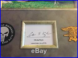 Chris Kyle Original Authentic Signed Autograph Framed Photo Navy Seal Sniper JSA