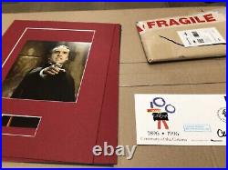 Christopher Lee Authentic Signature Dracula Picture Red Mount Gold Frame Signed