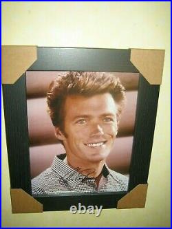 Clint Eastwood Excellent Hand Signed Photograph (8x10) Framed with CoA