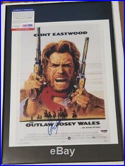 Clint Eastwood The Outlaw Josey Wales signed 11x14 Photo PSA DNA (No Frame)