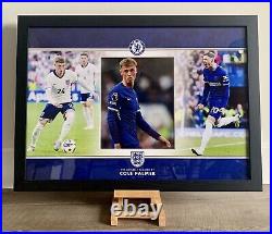 Cole Palmer Signed & Framed Photograph In A2 Size England & Chelsea Mount