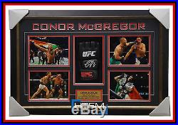 Conor McGregor Signed UFC CHAMPION Glove Box Framed with Photos THE NOTORIOUS