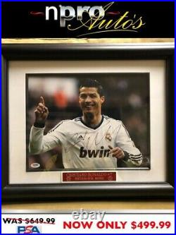 Cristiano Ronaldo Signed 11x14 RARE PSA COA Autograph Auto Framed Photo