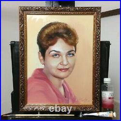 Custom FRAMED Portrait from Your Photo varnished painting Oil/canvas 12x16inches