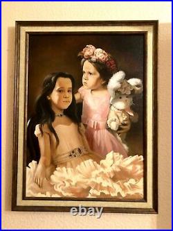 Custom FRAMED Portrait from Your Photo varnished painting Oil/canvas 12x16inches