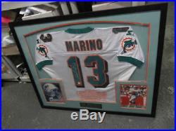 DAN MARINO SIGNED AUTO AUTOGRAPH JERSEY FRAMED STEINER COA With PHOTOGRAPHS PH609
