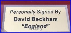 DAVID BECKHAM Autograph Signed Photo 8x10 England Collage FRAMED Plaque COA