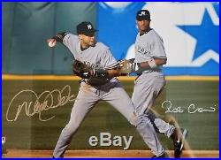 DEREK JETER & CANO 16 x 20 Autograph Framed Steiner & MLB Cert Signed NY Yankee