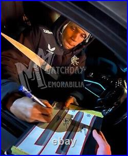 DUJON STERLING Signed & Framed Rangers 23/24 Football Shirt COA & Photo Proof