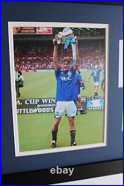 DUNCAN FERGUSON Everton Framed SIGNED Autograph Photo Display Memorabilia COA