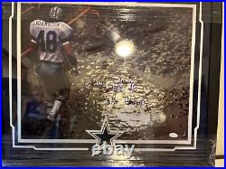 Dallas Cowboys Daryl Johnston Signed & Custom Framed Photo WithJSA 3X SB Champ