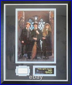 Daniel Radcliffe Signed Harry Potter Card & Photo Display Framed AFTAL COA