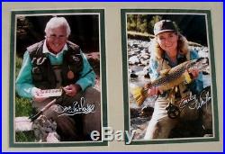 Dave & Emily Whitlock Framed Signed Photos with Original Flies Price Reduction