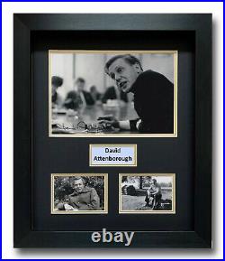 David Attenborough Hand Signed Framed Photo Display Planet Earth Tv Autograph