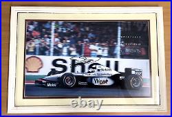 David Coulthard Hand Signed Framed Photo (19x12)'97 Monza F1 Victory & COA