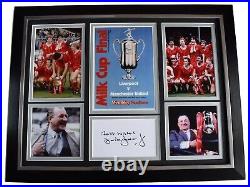 David Fairclough Signed Autograph framed photo display Liverpool League Cup 1983
