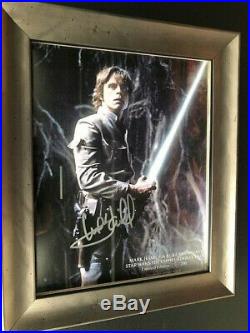 David Prowse & Carrie Fisher & Mark Hamill Star Wars Signed 8X10 FRAMED Photos