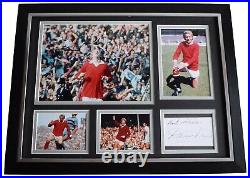 Denis Law Signed Autograph framed 16x12 photo display Manchester United COA