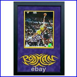 Dennis Rodman Hand Signed & Framed Los Angeles Lakers 8x10 Photo (JSA)